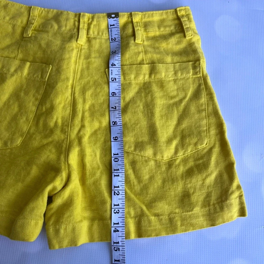 Anthropologie Velvet by Graham & Spencer 100% Linen Luxury Shorts USA Size 4 NEW